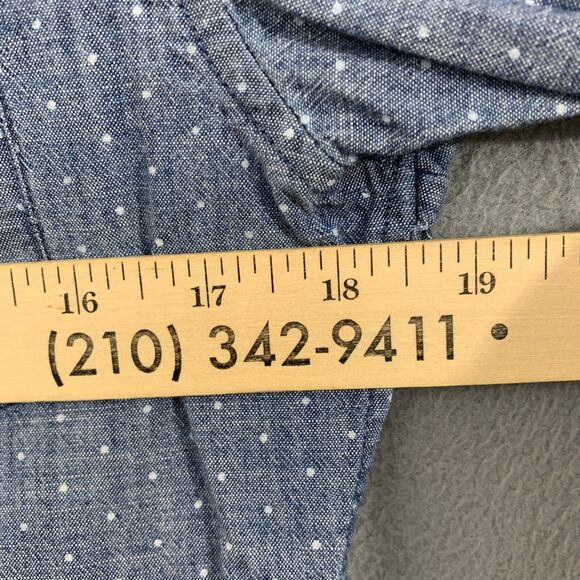 Bonobos Button Down Shirt Mens Small Swiss Dot Long Sleeve Chambray Slim Fit - Picture 14 of 16